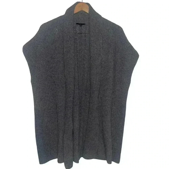 Lafayette 148 Open Front Gray Kimono Cardigan Short Sleeve Size SP - Picture 1 of 9